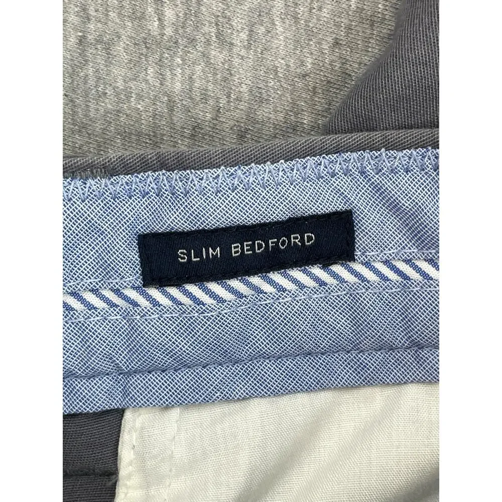 J Crew Pants Mens 30‎ x 32 Gray 100% Cotton Slim Bedford Flat Front Straight